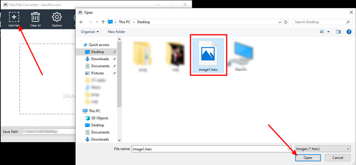 upload heic files to heicfile converter